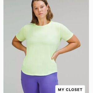 Lululemon High-Neck Running and Training T-Shirt - Faded Zap - Size 8